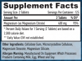 Magnesium Citrate 200mg / 250 Tabs.