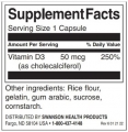 Vitamin D3 - Higher Potency 2000 IU (50 mcg) / 250 Caps