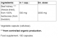 Beef Kidney / 180 Caps
