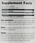 Vitamin E Formula 100 Softgels.