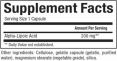 Alpha Lipoic Acid 200mg. / 60 Caps.