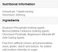 Chromium Picolinate 200mcg / 180 Tabs.