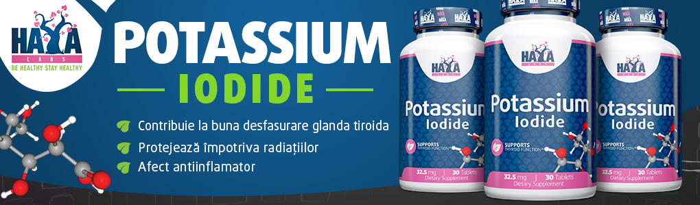 HAYA LABS Iodura de potasiu ( Potassium Iodide ) 32.5mg. 30 Tablete