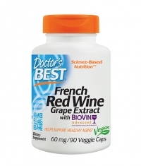 DOCTOR\'S BEST French Red Wine Grape Extract / 90 Vcaps.