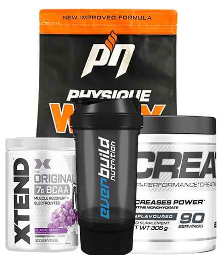 PROMO STACK PACHET PROTEINA + CREATNA + BCAA + SHAKER