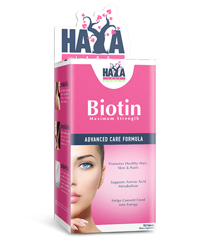 HAYA LABS Biotin Maximum Strength 10,000 mcg. / 100 Tabs.