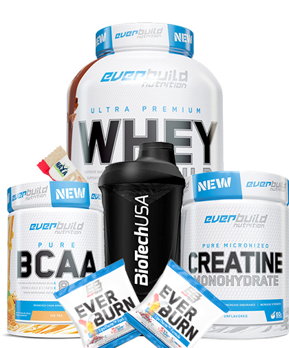PROMO STACK Proteina + BCAA + Creatina + Shaker + 2 FREE