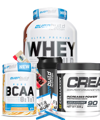 PROMO STACK Proteina + BCAA + Creatina + Shaker + 2 FREE