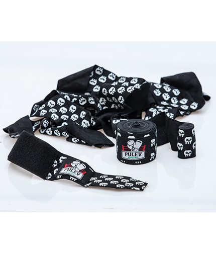 PULEV SPORT Hand Wraps / Black with Skulls