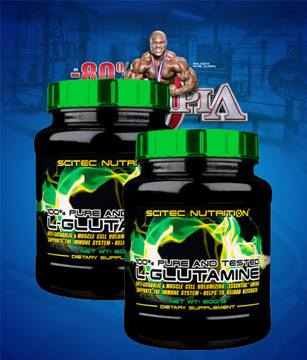 PROMO STACK Scitec L-Glutamine 600g. / x2