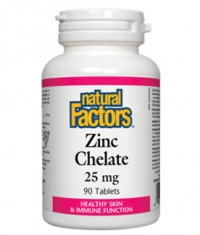 NATURAL FACTORS Zinc Chelate / 25mg 90tabs.