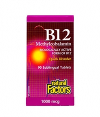 NATURAL FACTORS Vitamin B12 (Methylcobalamin) 1000mcg. / 90 Tabs.