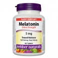 WEBBER NATURALS Melatonin Extra Strength 5mg Timed Release / 60Tabs.