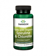 SWANSON Made with Organic Spirulina & Chlorella / 90 Vcaps