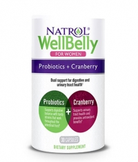 NATROL Well Belly Probiotics + Cranberry For Women / 30 Caps