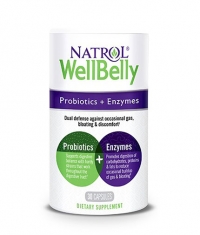 NATROL Well Belly Probiotics + Enzymes / 30 Caps