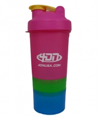 4DN Shaker Bottle Pink Green 400ml.