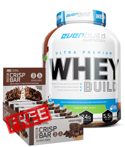 PROMO STACK UPWhey+Crisp Bar Box FREE Stack