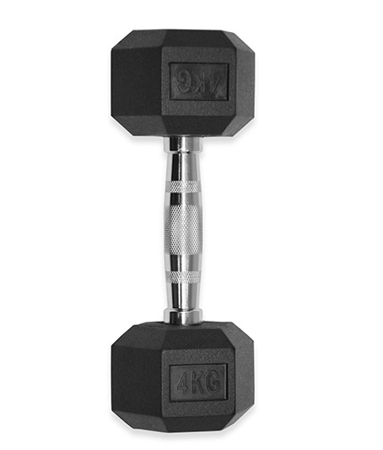 SIDEA Hex Rubber Dumbbell 4kg