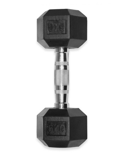 SIDEA Hex Rubber Dumbbell 6kg