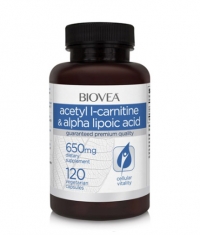 BIOVEA Acetyl L-Carnitine + Alpha Lipoic Acid 650 mg / 120 Caps