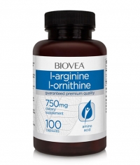 BIOVEA L-Arginine, L-Ornithine 750 mg / 100 Caps