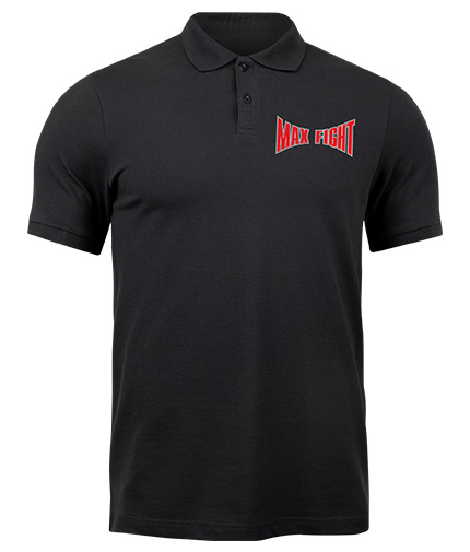 MAX FIGHT Black Polo T-shirt