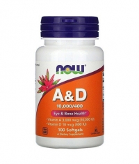 NOW Vitamin A & D 10,000 / 400 IU / 100 Softgels