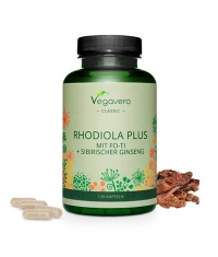 VEGAVERO Rhodiola Plus with Fo-Ti + Siberian Ginseng / 120 Caps