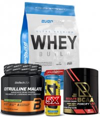 PROMO STACK Pachet 4.5 Kg Whey Build + BCAA + Citrulina+ Cadou