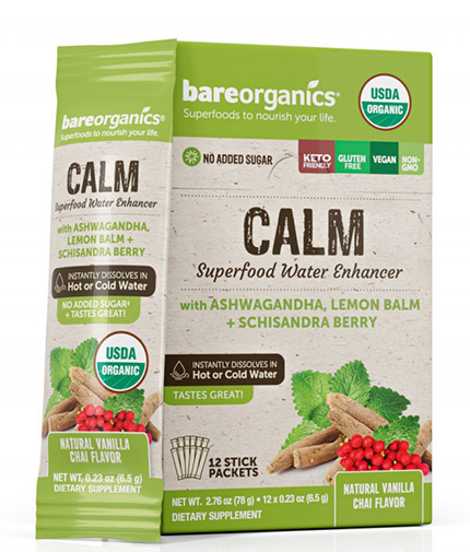 BAREORGANICS Calm Superfood Water Enhancer / 12 x 6.5 g