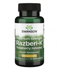 SWANSON Maximum Strength Razberi-K Raspberry Ketones 500 mg / 60 Vcaps