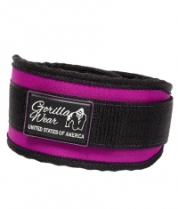 GORILLA WEAR Women's Lifting Belt / Black - Purple / 4 Inches