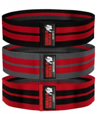 GORILLA WEAR Glute Bands 3-Pack / Black - Red - Gray