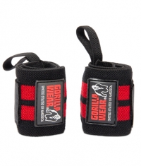 GORILLA WEAR Wrist Wraps PRO / Black - Red