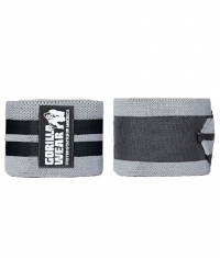 GORILLA WEAR Knee Wraps / Grey - Black / 200 cm