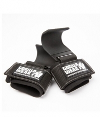 GORILLA WEAR Weight Lifting Hooks / Black/White