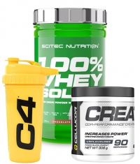 PROMO STACK SCITEC WHEY ISOLATE + CREATINE + SHAKER