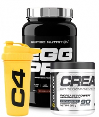 PROMO STACK SCITEC EGG PRO + CREATINE + SHAKER FREE