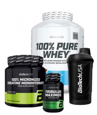 PROMO STACK 100% Pure Whey + free Creatine + Tribulus + Shaker