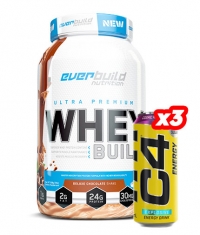 PROMO STACK UP Whey Protein Build + 3 Free C4 Explosive Energy / 500 ml