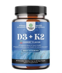 NATURE'S CRAFT D3 + K2 / Cherry Flavor / 60 Chew Tabs