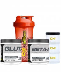 PROMO STACK Glutamine + CarnoSyn® + Powder Stacker + SmartShake