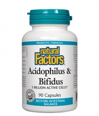 NATURAL FACTORS Acidophilus & Bifidus 5 Billion Active Cells / 90 Caps