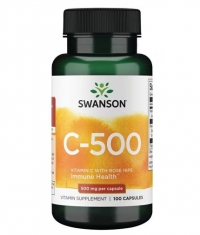 SWANSON Vitamin C with Rose Hips 500mg. / 100 Caps