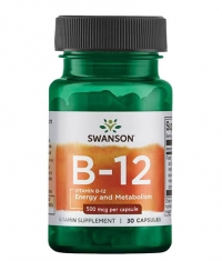 SWANSON Vitamin B-12 500mcg. / 30 Caps