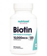 NUTRICOST Biotin with Folate and Collagen / 120 Caps