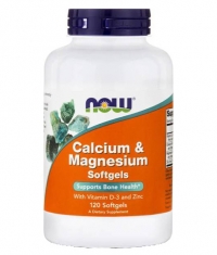 NOW Calcium & Magnesium with Vitamin D-3 & Zinc / 120 Softgels