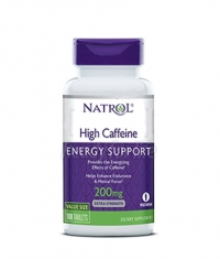 NATROL High Caffeine 200mg. / 100 Tabs.