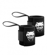 VENUM Hyperlift Weightlifting Wrist Wraps - Black (Pair)